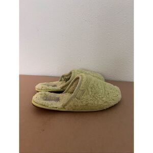 UGG Curly Cue Neon Yellow Shearling Lambswool Slipper Size 10